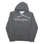 CHAMPION Mens Grey Pullover Hoodie M Cotton Blend Casual Sports Sweatshirt