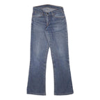 LEVI'S Womens Blue Regular Fit Flared Denim Medium Wash W25 L28 Classic Zip