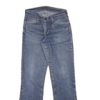 LEVI'S Womens Blue Regular Fit Flared Denim Medium Wash W25 L28 Classic Zip