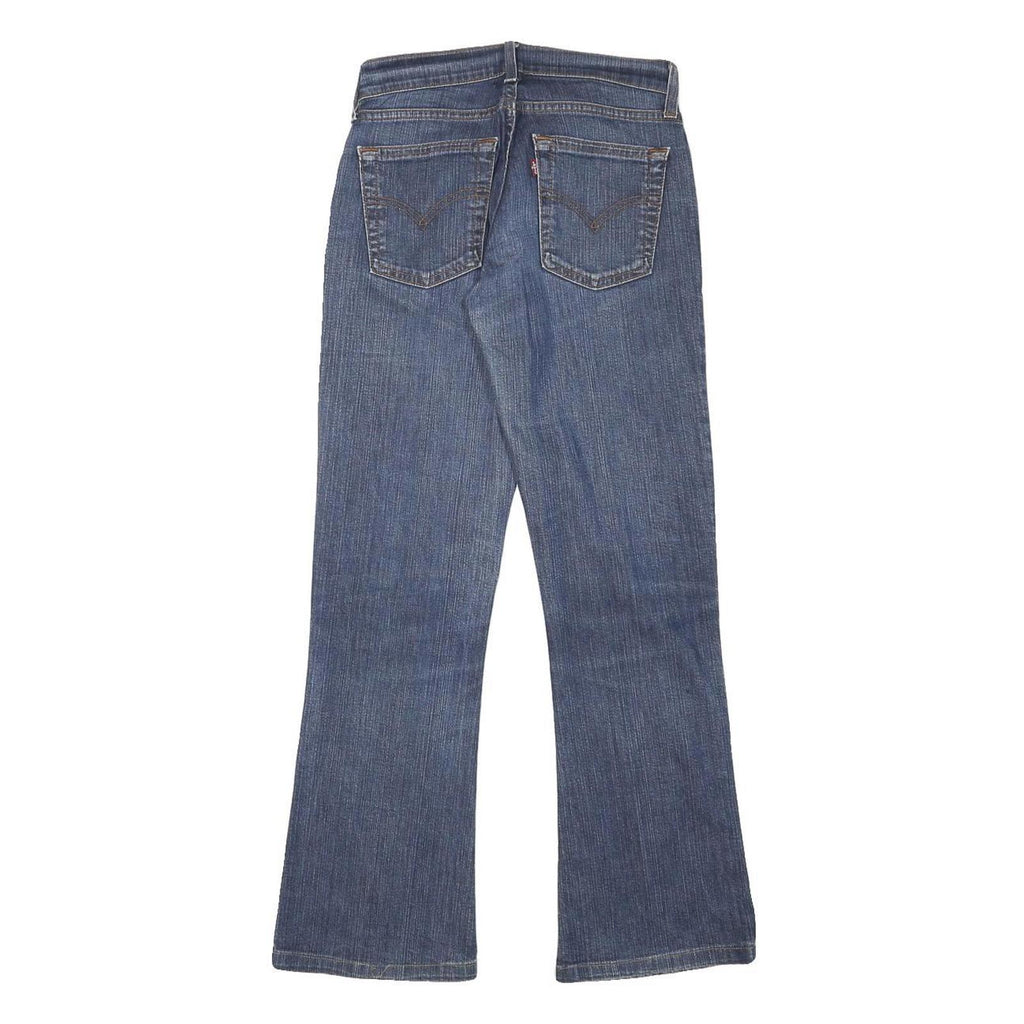 LEVI'S Womens Blue Regular Fit Flared Denim Medium Wash W25 L28 Classic Zip