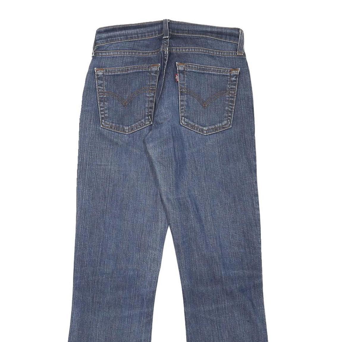 LEVI'S Womens Blue Regular Fit Flared Denim Medium Wash W25 L28 Classic Zip