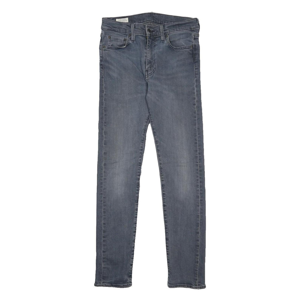 LEVI'S 510 BIG E Mens Slim Blue Denim Medium W30 L32 Stretch Cotton Blend Zip