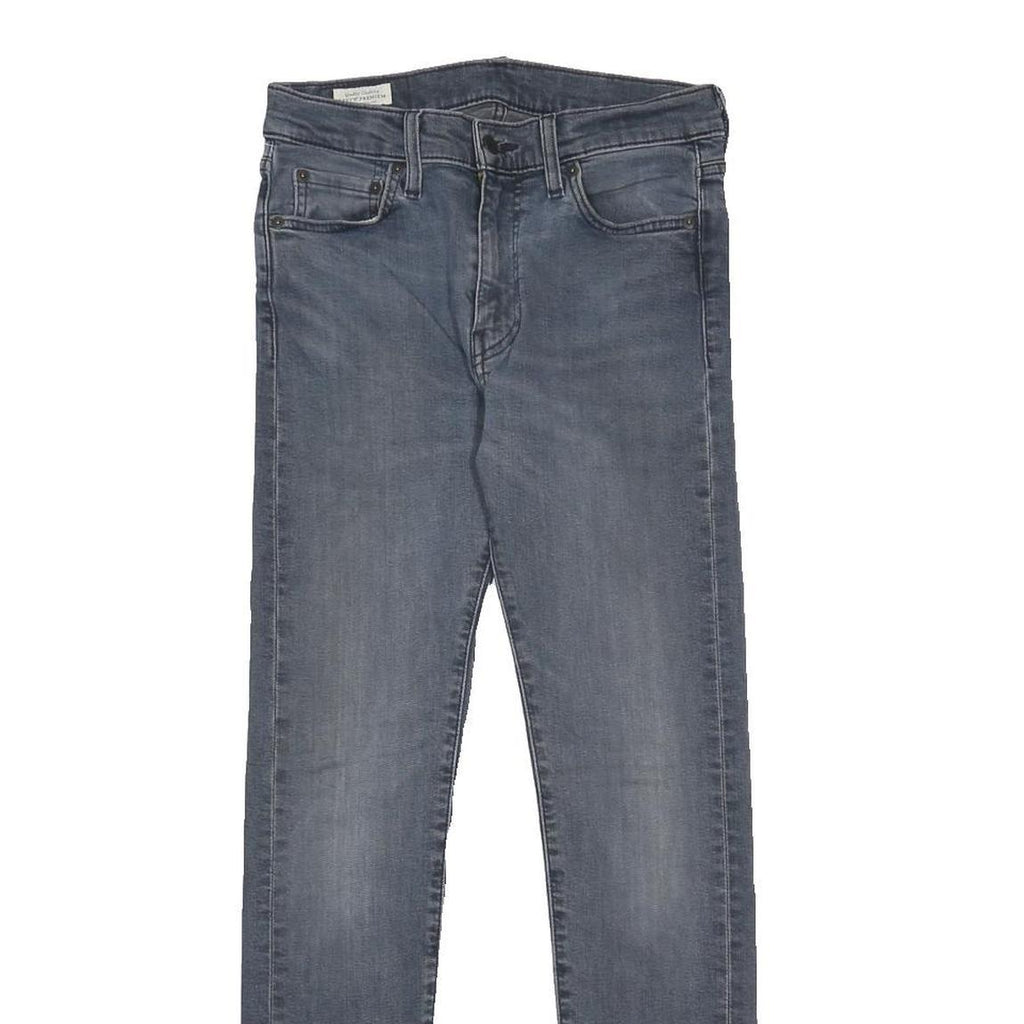 LEVI'S 510 BIG E Mens Slim Blue Denim Medium W30 L32 Stretch Cotton Blend Zip