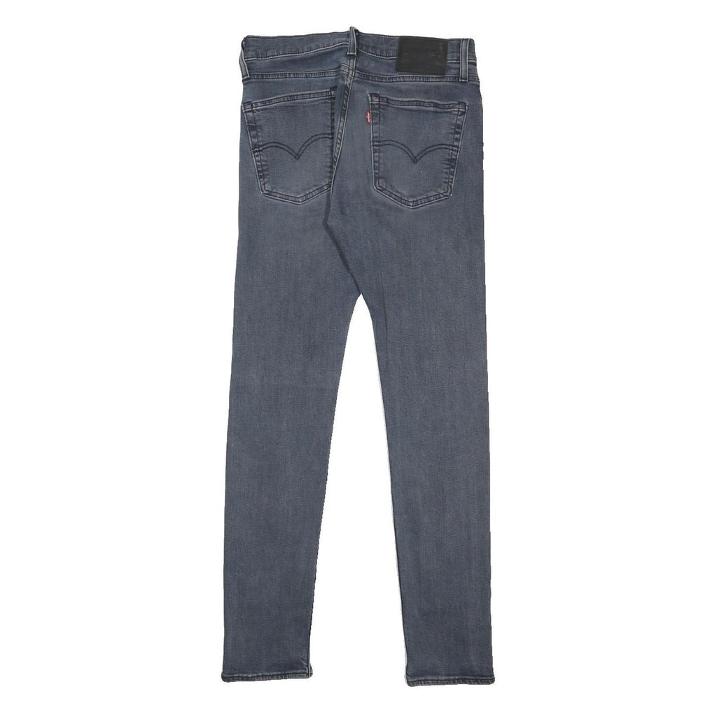 LEVI'S 510 BIG E Mens Slim Blue Denim Medium W30 L32 Stretch Cotton Blend Zip