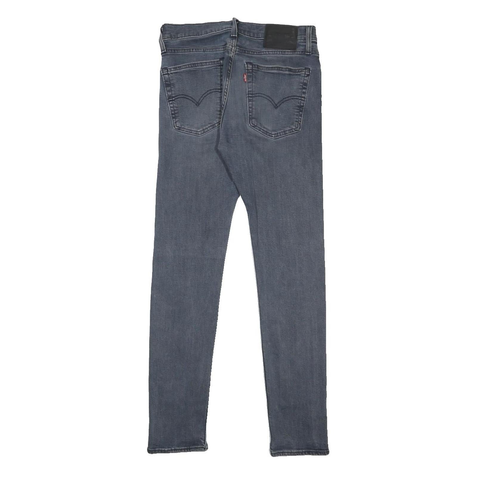 LEVI'S 510 BIG E Mens Slim Blue Denim Medium W30 L32 Stretch Cotton Blend Zip