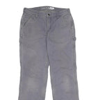 CARHARTT Womens Cotton Blend Grey Loose Fit Straight Leg Trousers W30 L32