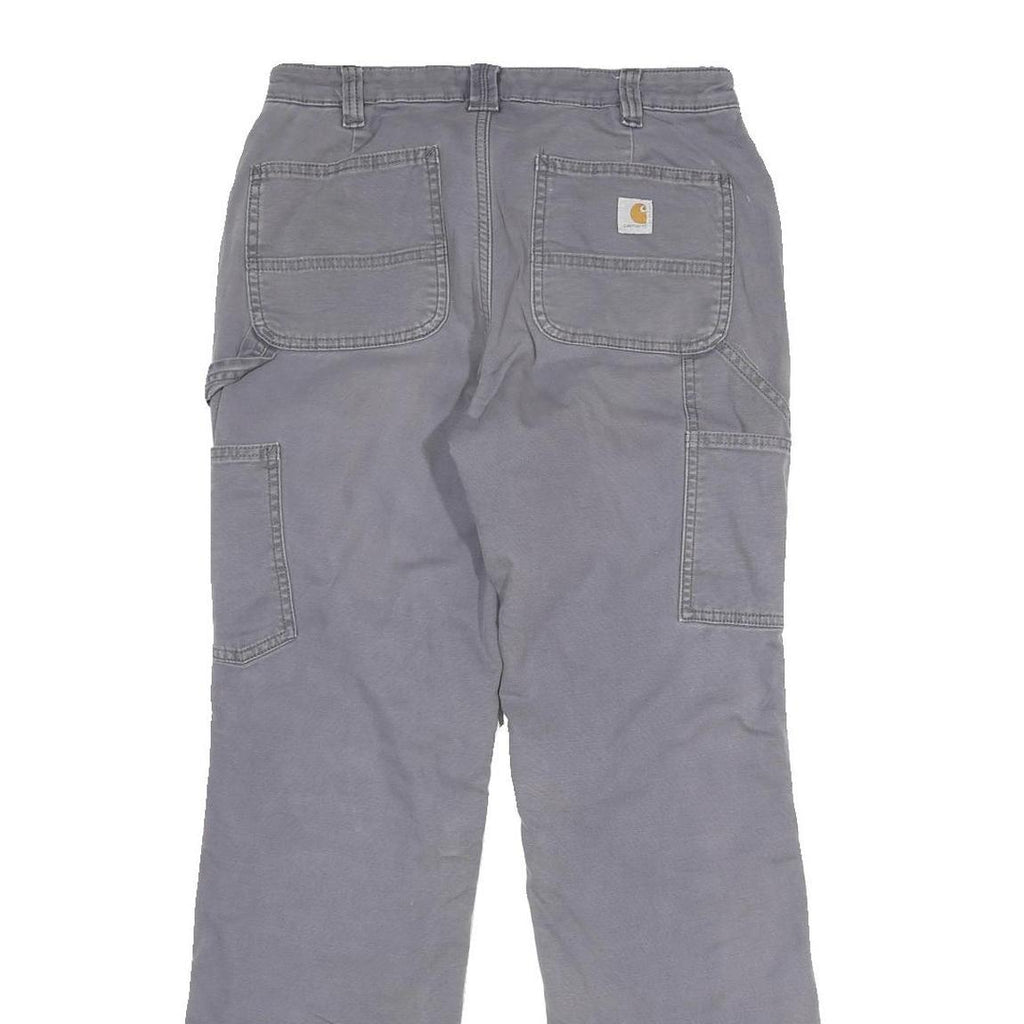CARHARTT Womens Cotton Blend Grey Loose Fit Straight Leg Trousers W30 L32