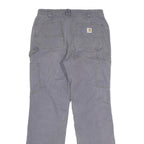 CARHARTT Womens Cotton Blend Grey Loose Fit Straight Leg Trousers W30 L32