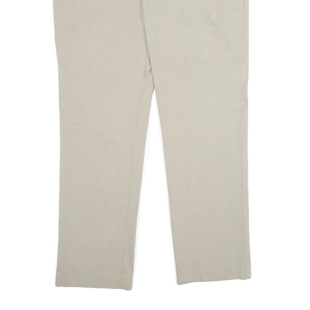 TOMMY HILFIGER Mens Beige Regular Fit Straight Leg Trousers W38 L30 Smart Casual