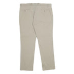 TOMMY HILFIGER Mens Beige Regular Fit Straight Leg Trousers W38 L30 Smart Casual