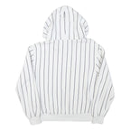 KARL KANI Mens White Black Stripe Hoodie M Cotton Blend Casual Streetwear