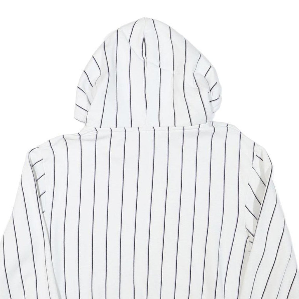 KARL KANI Mens White Black Stripe Hoodie M Cotton Blend Casual Streetwear