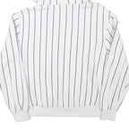 KARL KANI Mens White Black Stripe Hoodie M Cotton Blend Casual Streetwear