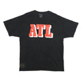 CHAMPION Mens Black ATL Graphic T-Shirt L Crew Neck Short Sleeve Cotton