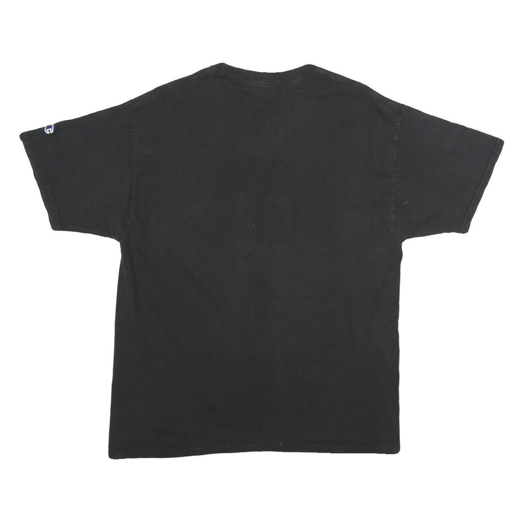 CHAMPION Mens Black ATL Graphic T-Shirt L Crew Neck Short Sleeve Cotton