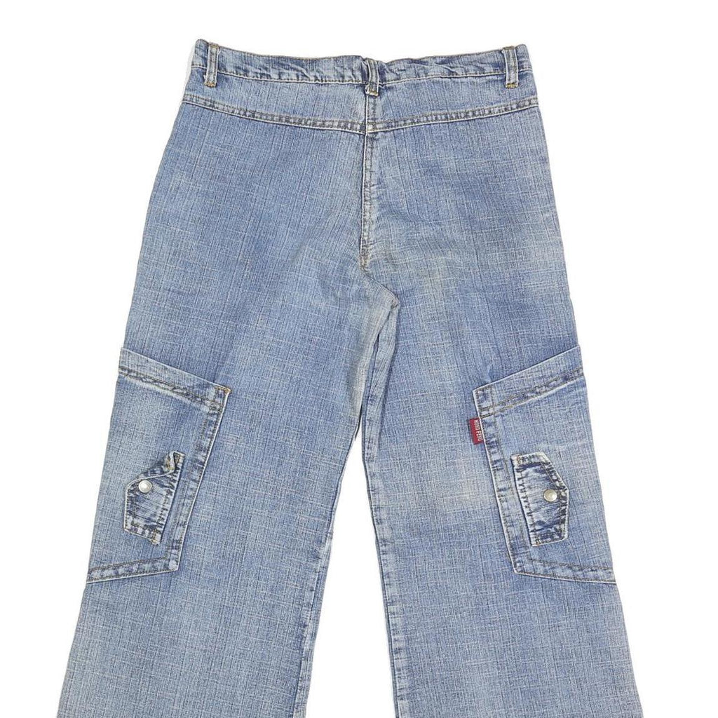 HIONG FENG Mens Blue Regular Wide-Leg Denim Light W28 L29 Casual Workwear Jeans