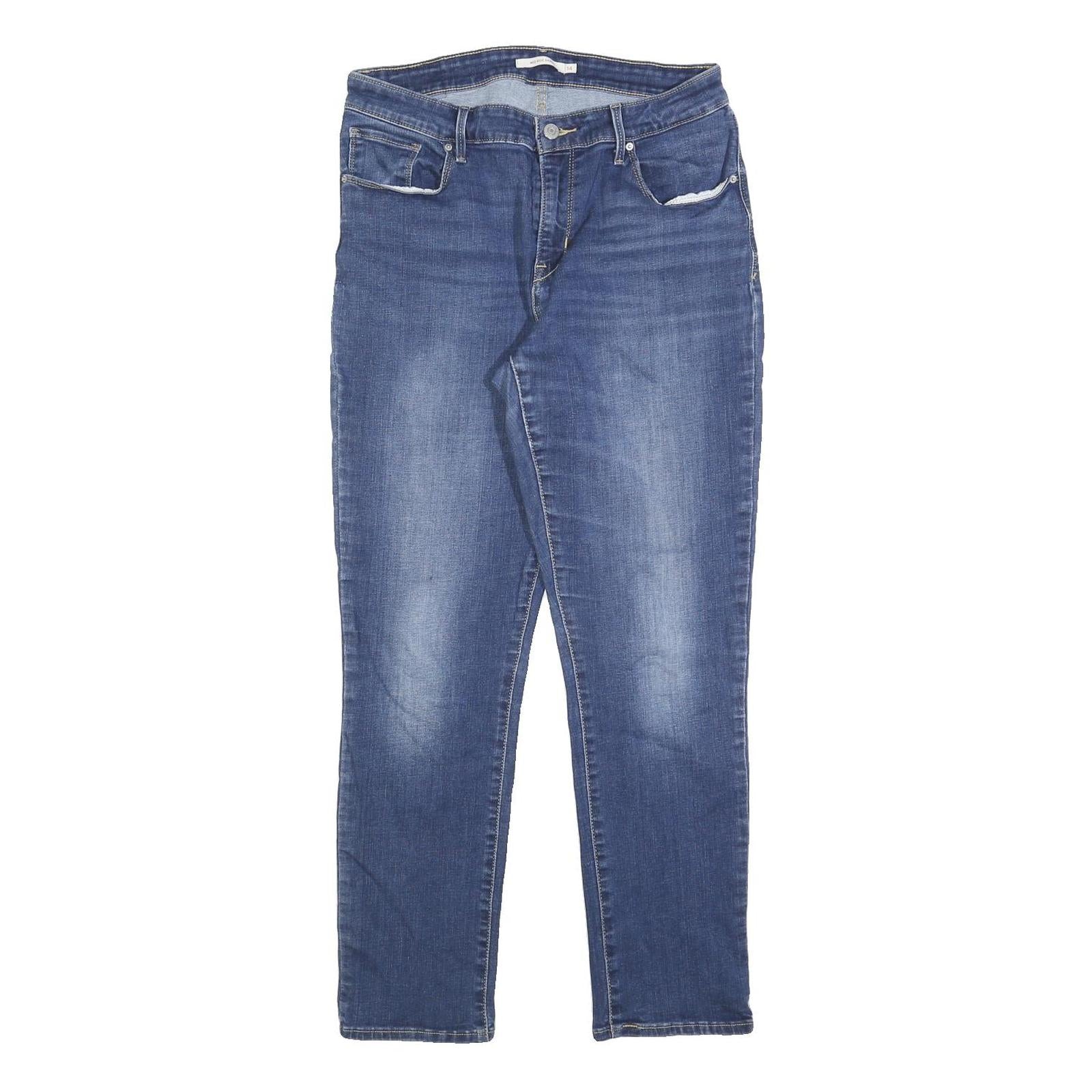 LEVI'S Womens Blue Regular Jeans Denim Light W32 L30 Classic Casual Style