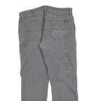DICKIES Mens Cotton Blend Grey Regular Straight Trousers W34 L32 Workwear Pants
