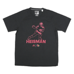 ADIDAS Mens Black Heisman Graphic T-Shirt XL Short Sleeve Crew Neck Cotton Blend