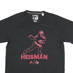 ADIDAS Mens Black Heisman Graphic T-Shirt XL Short Sleeve Crew Neck Cotton Blend