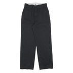 DICKIES Mens Cotton Blend Black Relaxed Straight Trousers W26 L26 Workwear