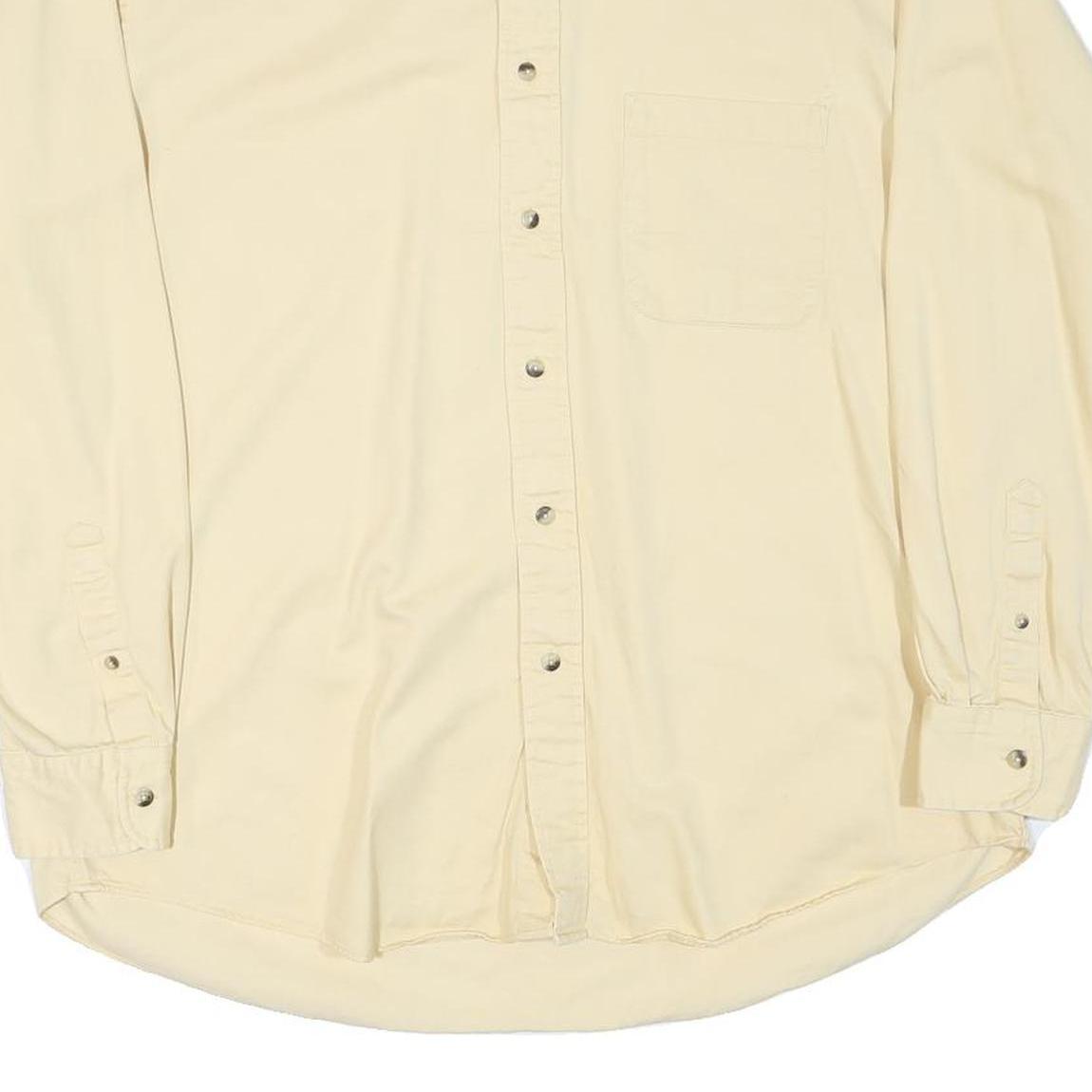 CLUB ROON Mens Beige XL Cotton Blend Shirt Button-Down Classic Long Sleeve