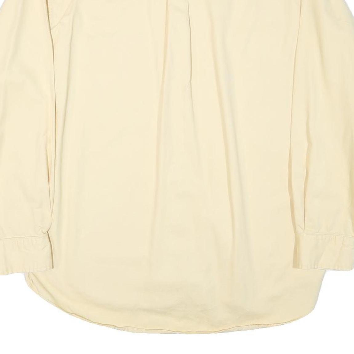 CLUB ROON Mens Beige XL Cotton Blend Shirt Button-Down Classic Long Sleeve