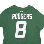 NIKE Mens Green New York Jets Rodgers Graphic T-Shirt XL Crew Neck Short Sleeve