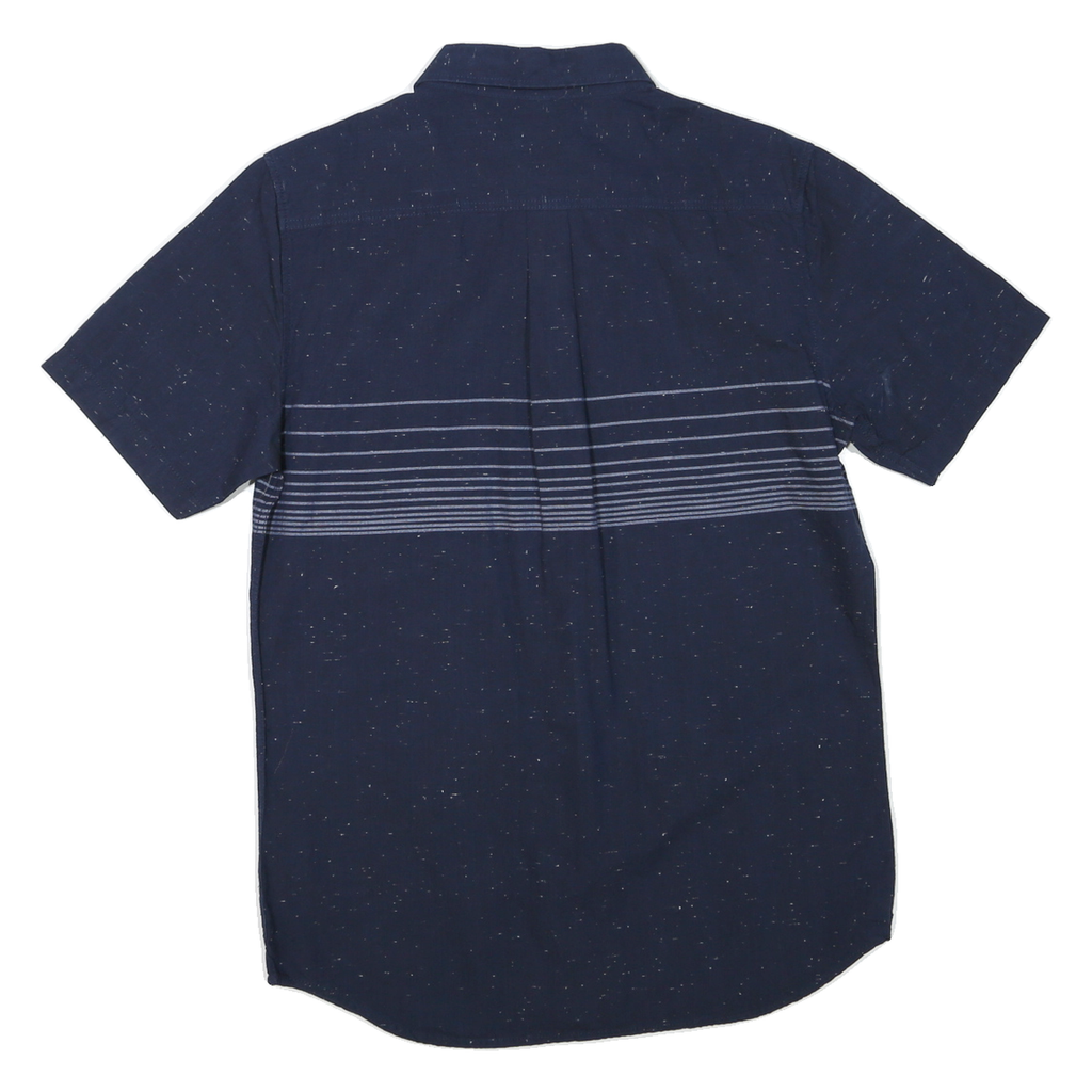 VANS Mens Blue Short Sleeve Cotton Blend Shirt S Casual Button Pocket