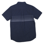 VANS Mens Blue Short Sleeve Cotton Blend Shirt S Casual Button Pocket