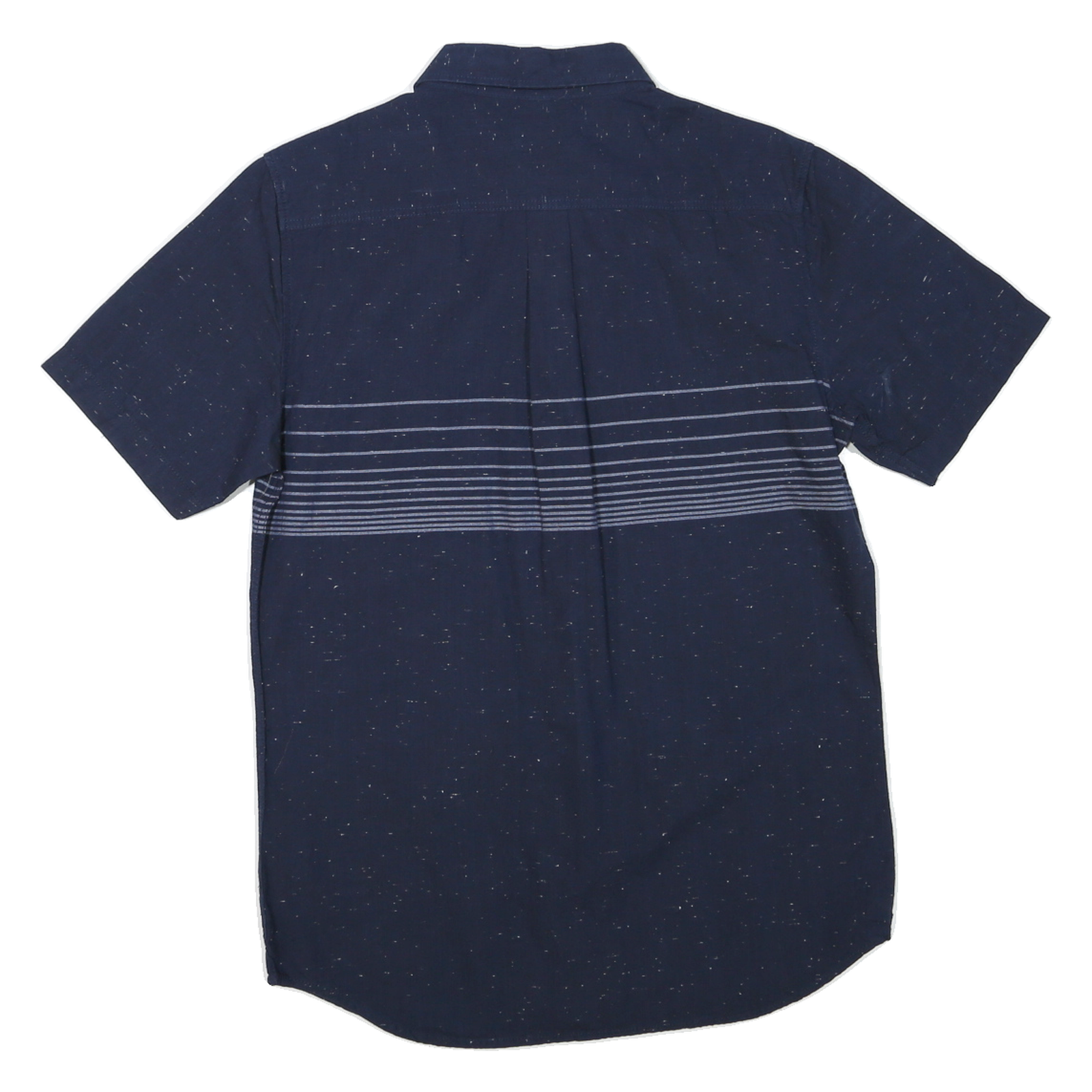 VANS Mens Blue Short Sleeve Cotton Blend Shirt S Casual Button Pocket