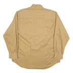 FALLS CREEK Mens Beige Cotton Shirt L Button Down Long Sleeve Classic Fit