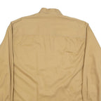 FALLS CREEK Mens Beige Cotton Shirt L Button Down Long Sleeve Classic Fit