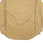 FALLS CREEK Mens Beige Cotton Shirt L Button Down Long Sleeve Classic Fit