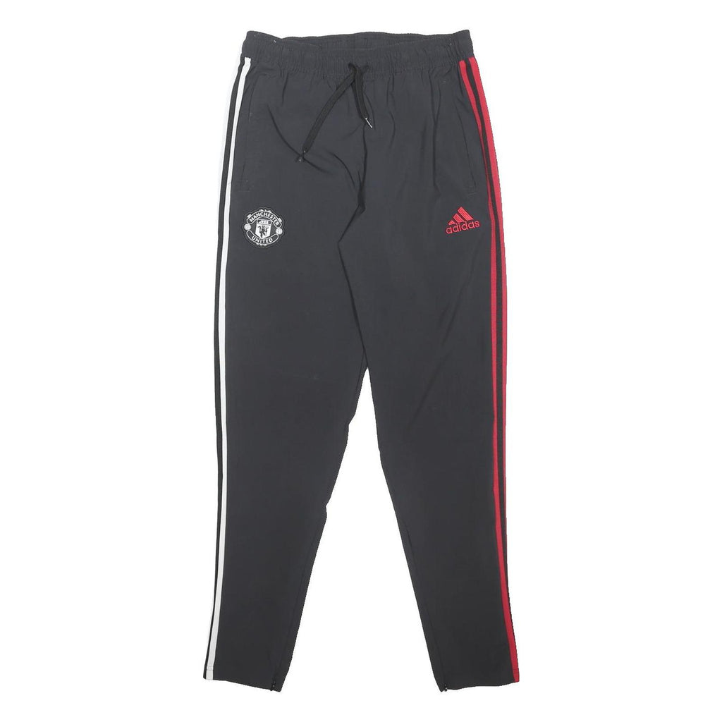 ADIDAS Mens Joggers Black & Red Regular Tapered M W28 L31 Manchester United