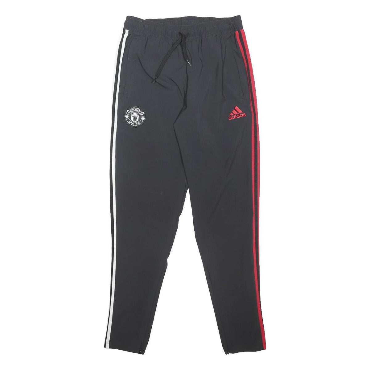 ADIDAS Mens Joggers Black & Red Regular Tapered M W28 L31 Manchester United
