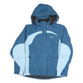 JACK WOLFSKIN Womens Blue & Light Blue Outdoor Jacket UK 16 Polyester Blend Zip