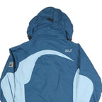 JACK WOLFSKIN Womens Blue & Light Blue Outdoor Jacket UK 16 Polyester Blend Zip