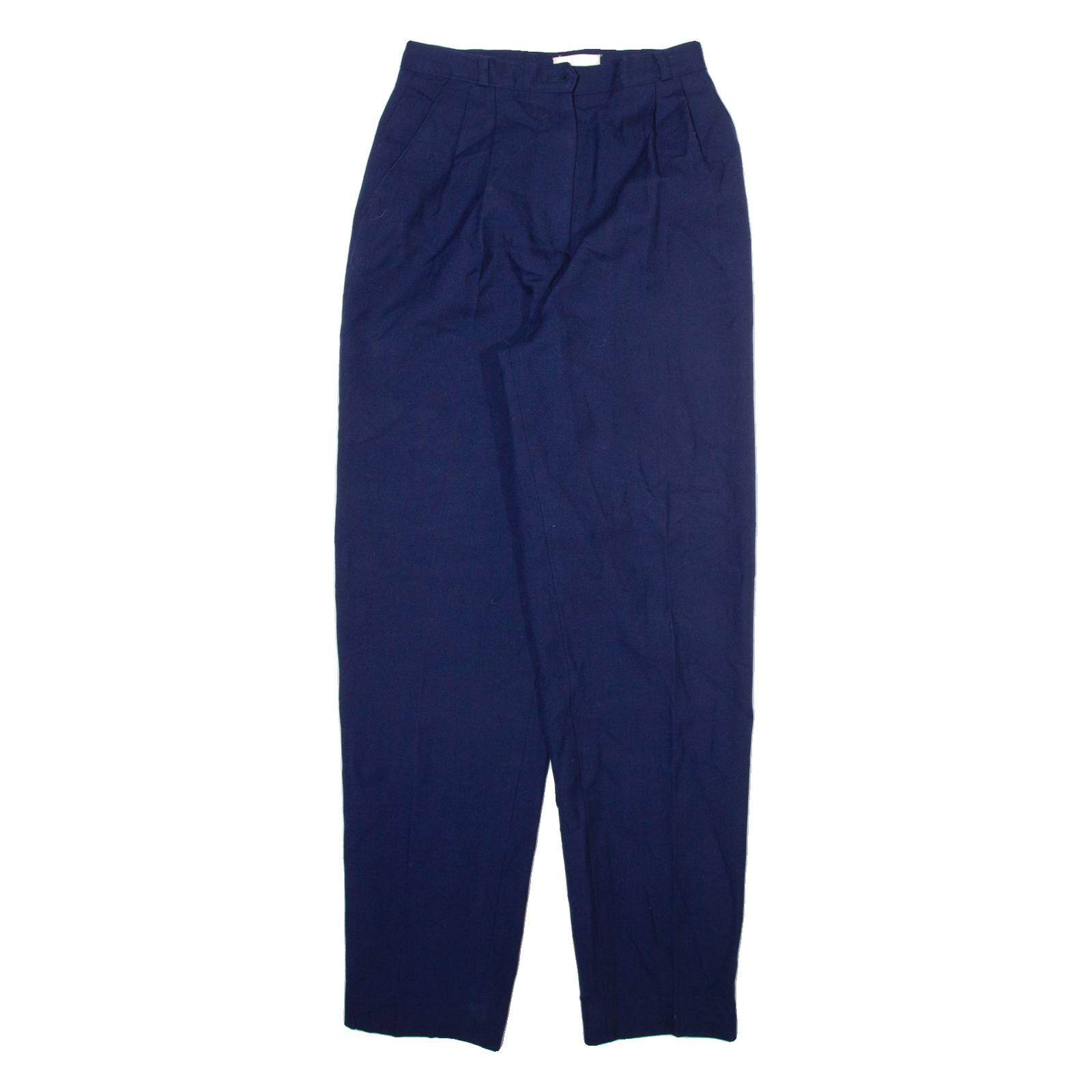 CASSIDY Womens Trousers Blue Relaxed Tapered Wool W24 L30