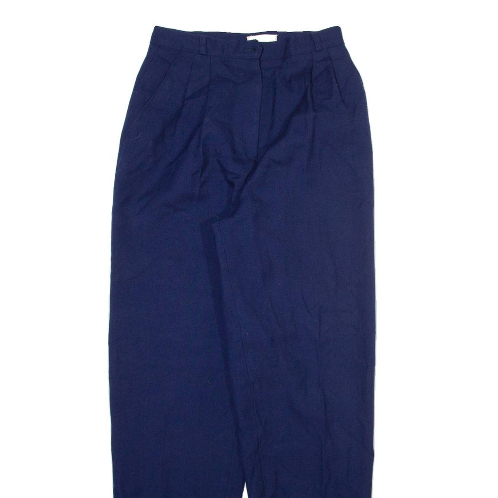 CASSIDY Womens Trousers Blue Relaxed Tapered Wool W24 L30