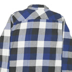 VANS Mens Blue Black White Check Shirt L Cotton Blend Casual Long Sleeve