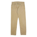 LEVI'S Mens Slim Beige Cotton Blend Trousers W29 L29 Stylish Zip Closure