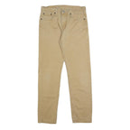 LEVI'S Mens Slim Beige Cotton Blend Trousers W29 L29 Stylish Zip Closure