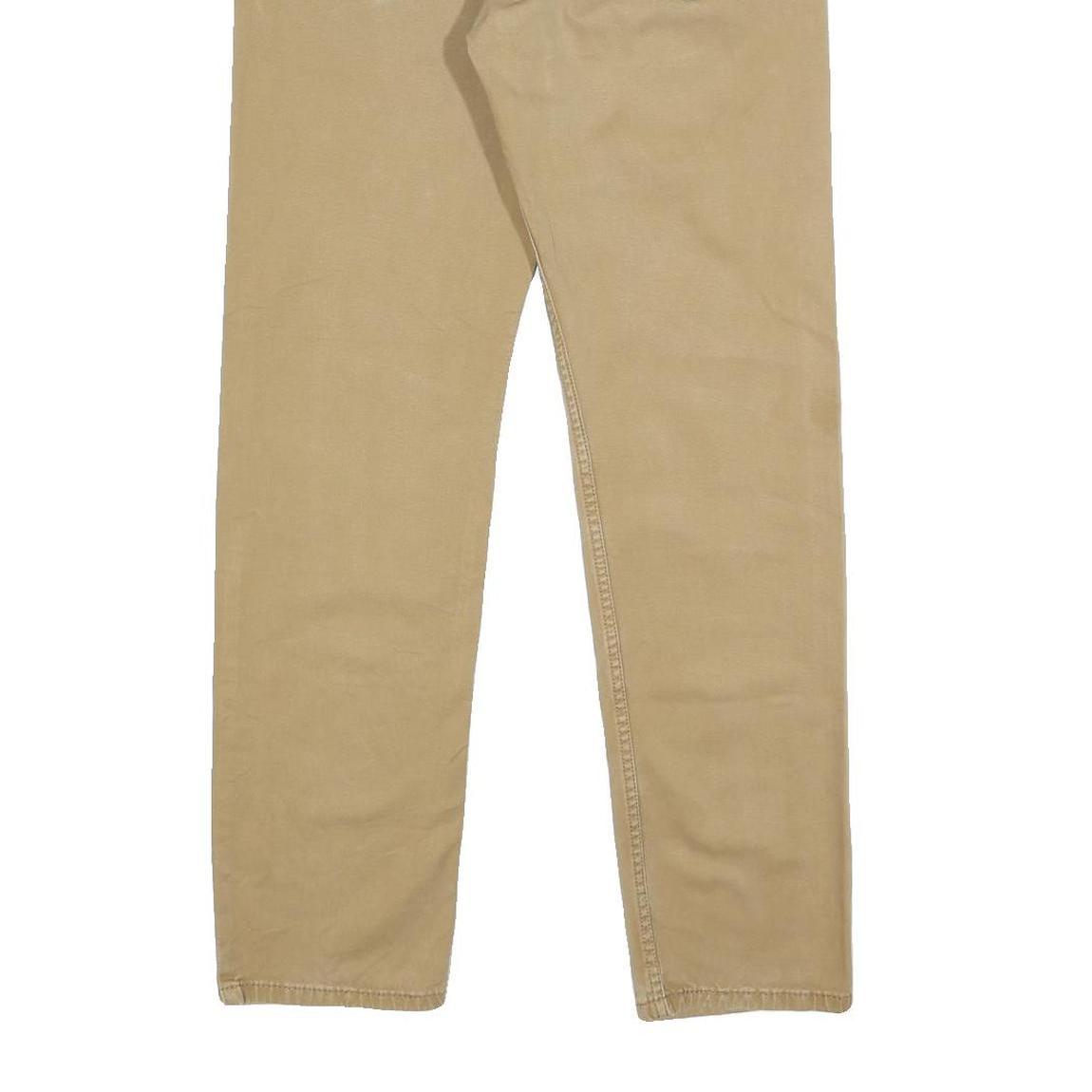 LEVI'S Mens Slim Beige Cotton Blend Trousers W29 L29 Stylish Zip Closure