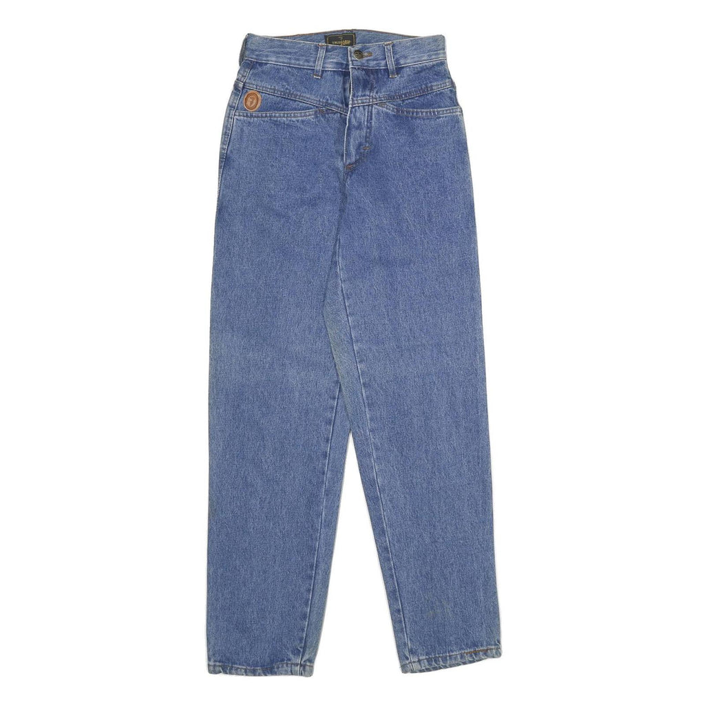 TRUSSARDI Womens Blue Regular Fit Straight Denim Medium Wash Jeans W26 L34