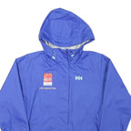 HELLY HANSEN Womens Blue Outdoor Jacket S Polyester Blend Plain Zip Hooded