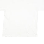 CHAMPION Mens White V-Neck T-Shirt L Cotton Blend Casual Logo Sleeve