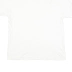 CHAMPION Mens White V-Neck T-Shirt L Cotton Blend Casual Logo Sleeve