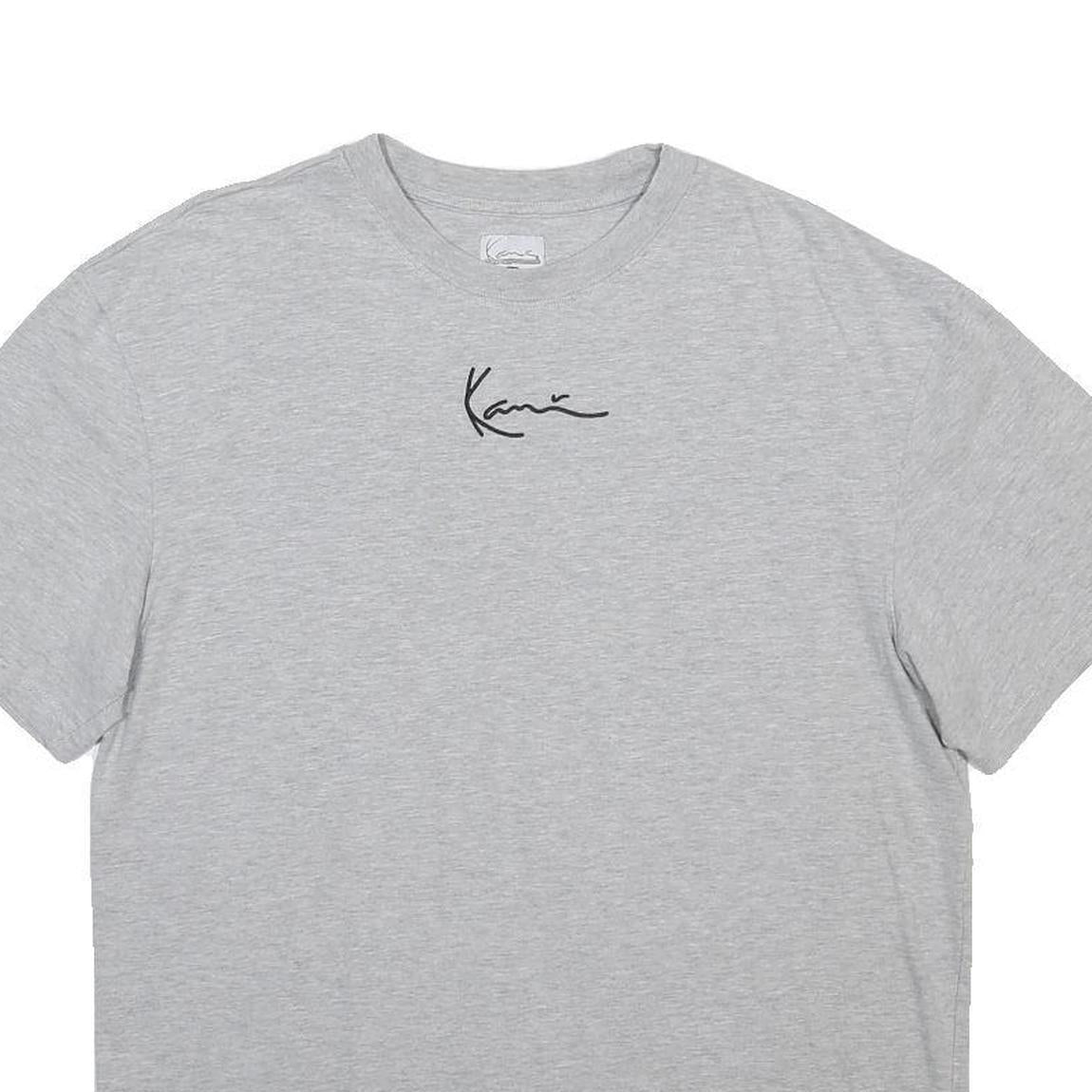 KARL KANI Mens Grey Modern T-Shirt M Short Sleeve Crew Neck Logo Print