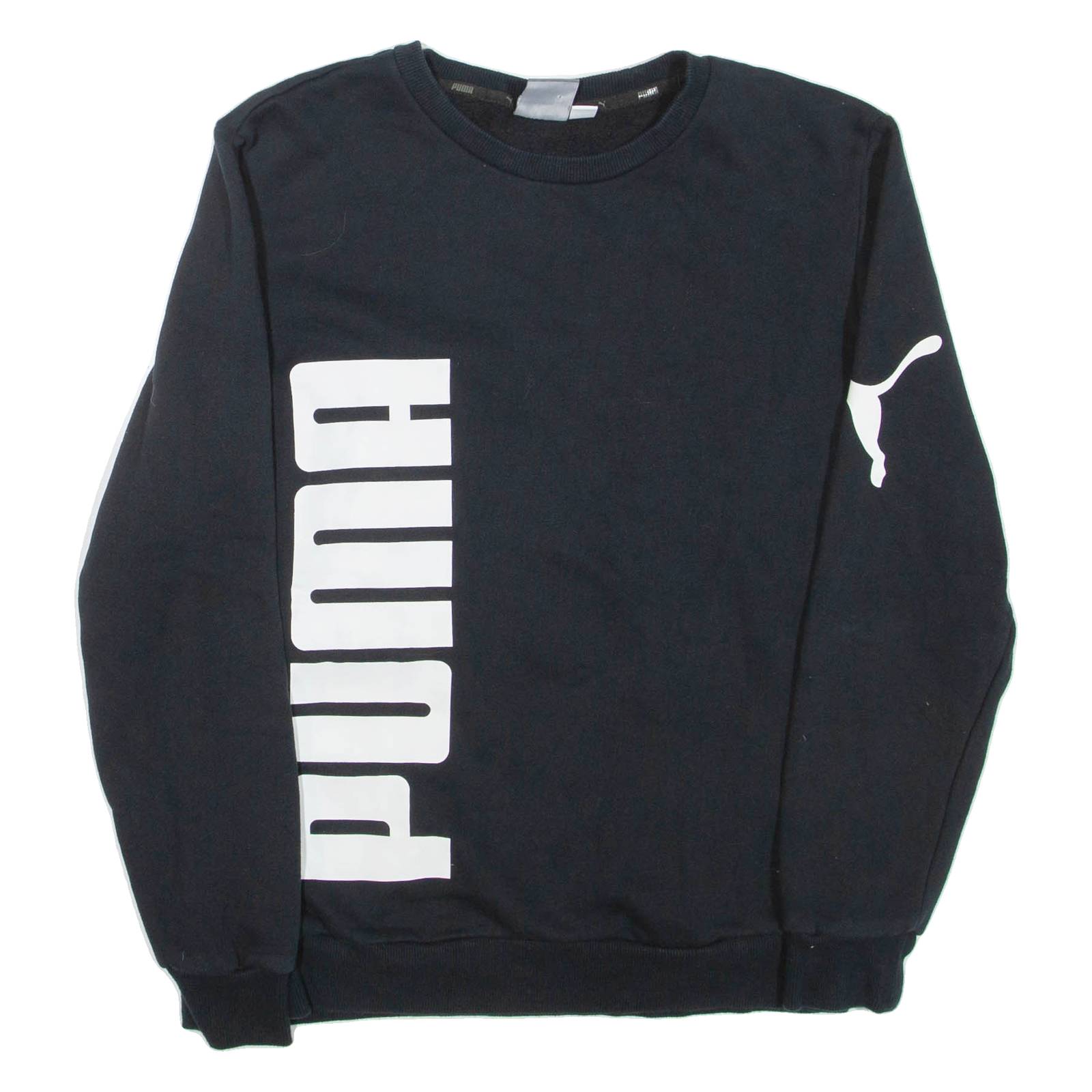 PUMA Mens Sweatshirt Black Crew Neck S